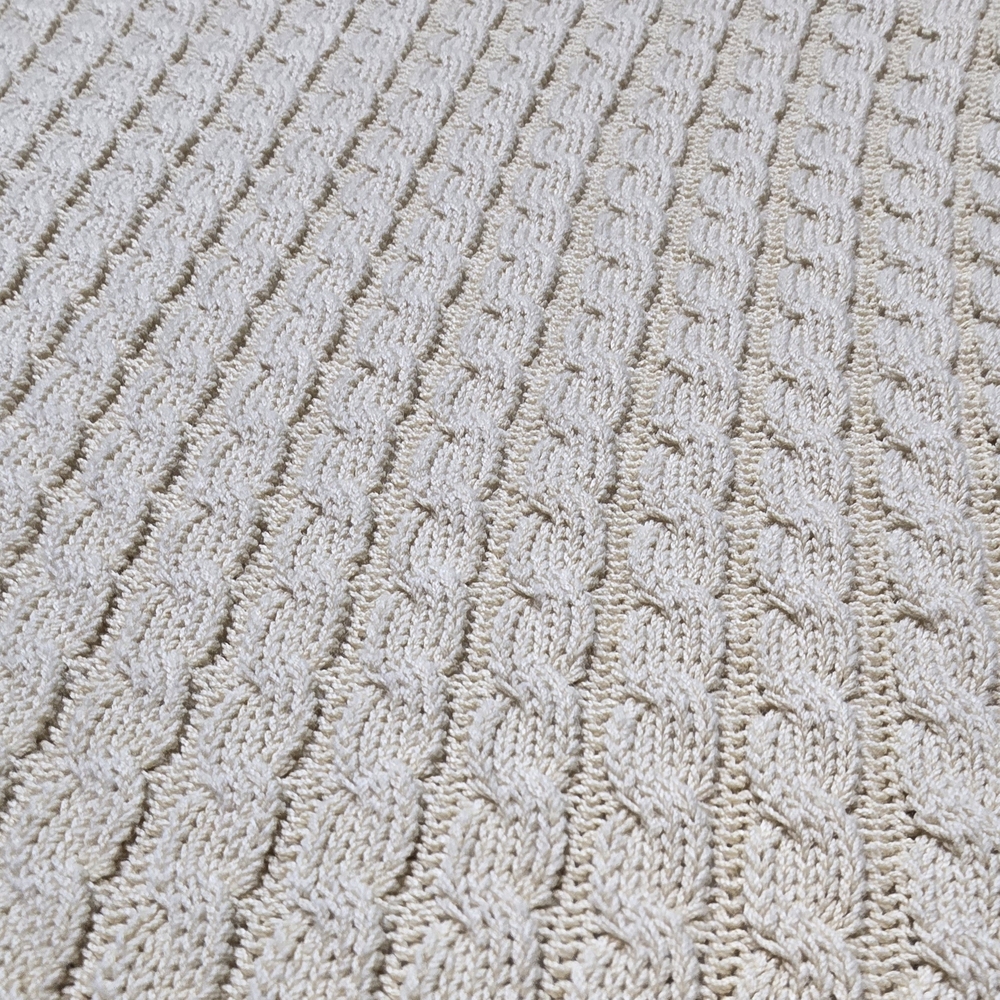 Vintage Butter Yellow Cable Knit Sweater Classic Preppy Size Medium
